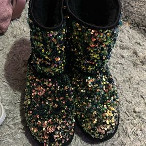 Sequin black uggs